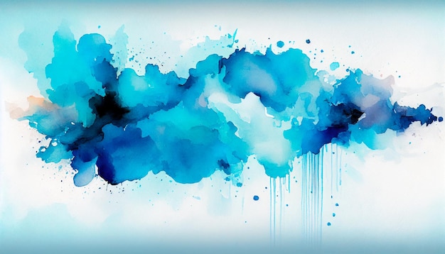 Blue abstract watercolor background Generative AI