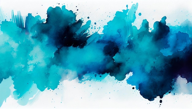 Blue abstract watercolor background Generative AI