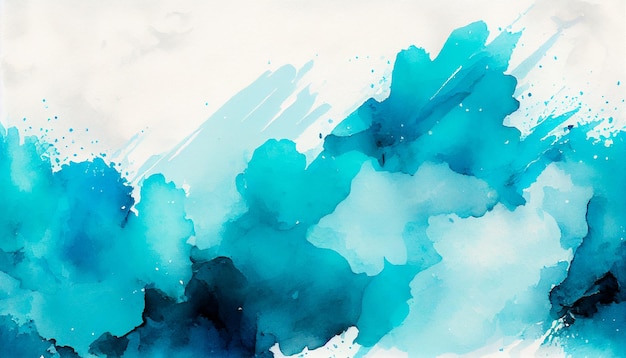 Blue abstract watercolor background Generative AI