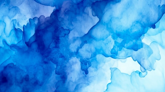 Blue abstract watercolour background Generative AI