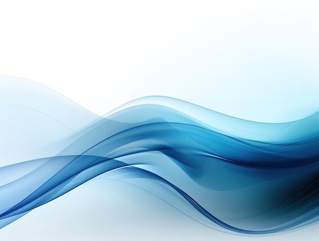 Blue abstract wave background in the style of precisionist lines Blue waves design