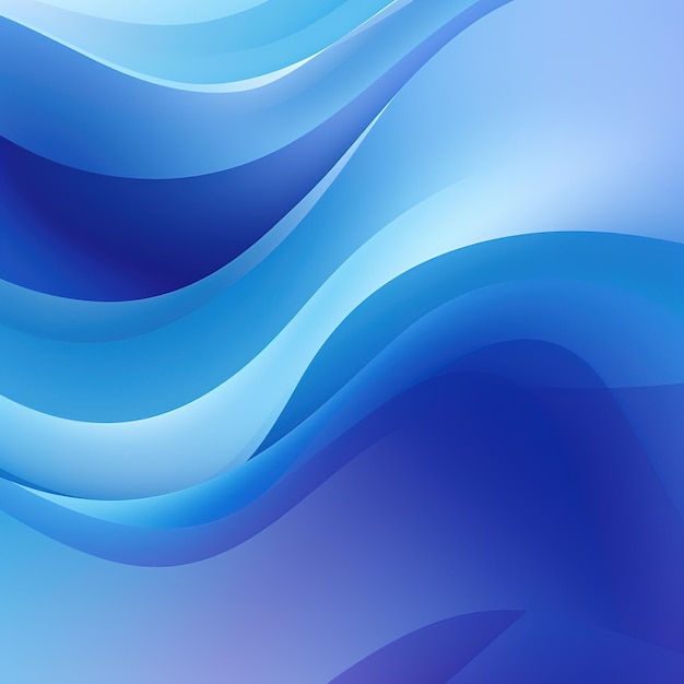 Blue abstract wave background in the style of precisionist lines Blue waves design