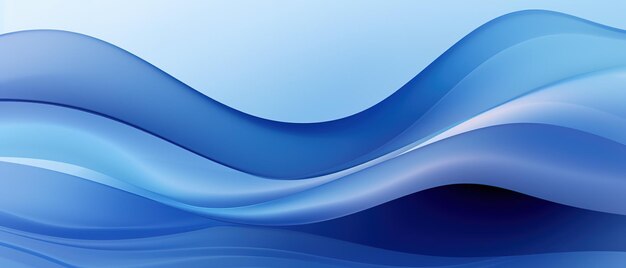 Blue abstract wave background in the style of precisionist lines Blue waves design