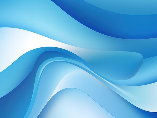 Blue abstract wave background in the style of precisionist lines Blue waves design