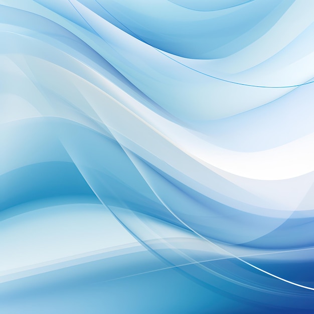 Blue abstract wave background in the style of precisionist lines Blue waves design