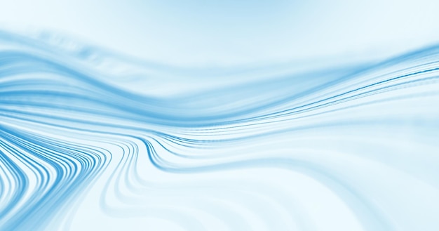 Blue abstract wave on white background Blue digital illustration