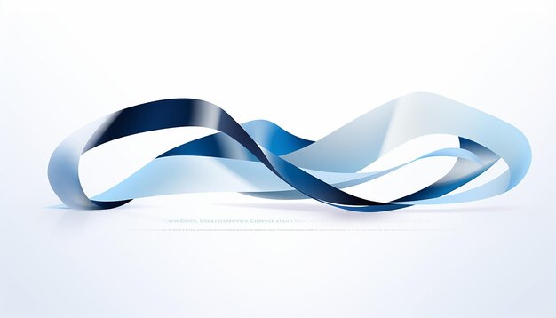 写真 ミニマリストのイラストレーターのスタイルの青いアカデミア リボンのロゴ