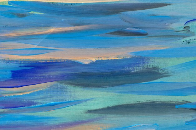 Blue acrylic painting texture hand painted background