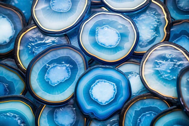 Photo blue agate patterns for natural beauty