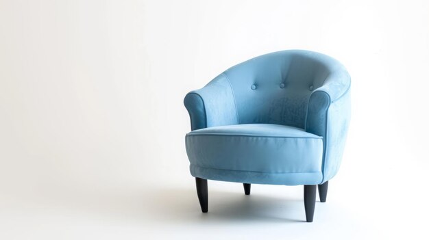 blue armchair on a white background