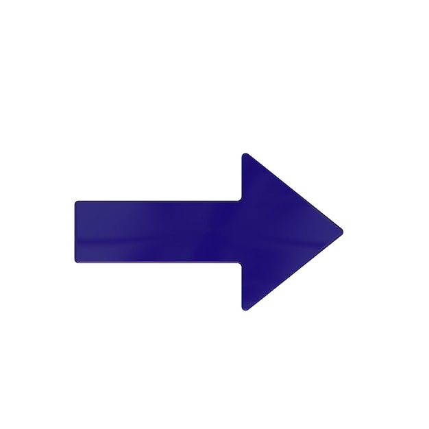 Blue arrow 3d illustration rendering isolated