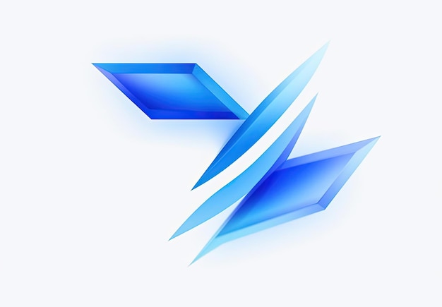 Photo blue arrow direction icon isolated on a transparent background file in the style of distorted