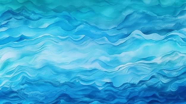 Blue azure colors watercolor wallpaper