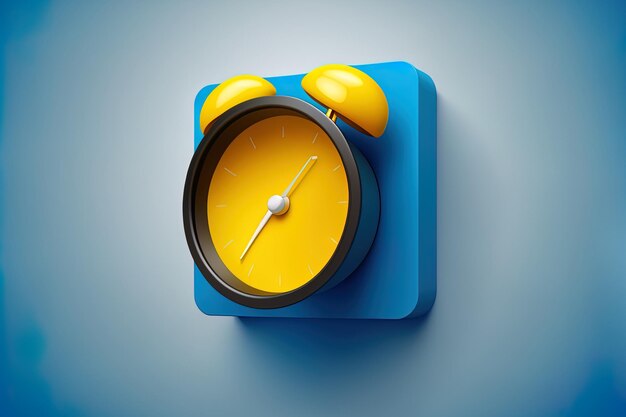 Blue backdrop with one fresh notification and a yellow notification bell