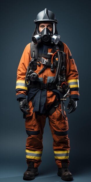 Blue Background Firefighting Illustration