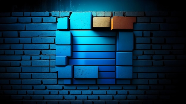 Blue background wall