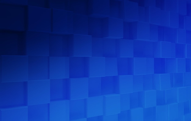 Blue Background with 3D Cubes