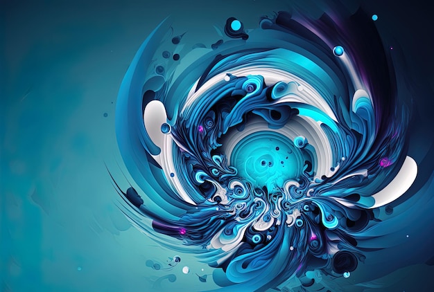 Blue background with abstract illustration