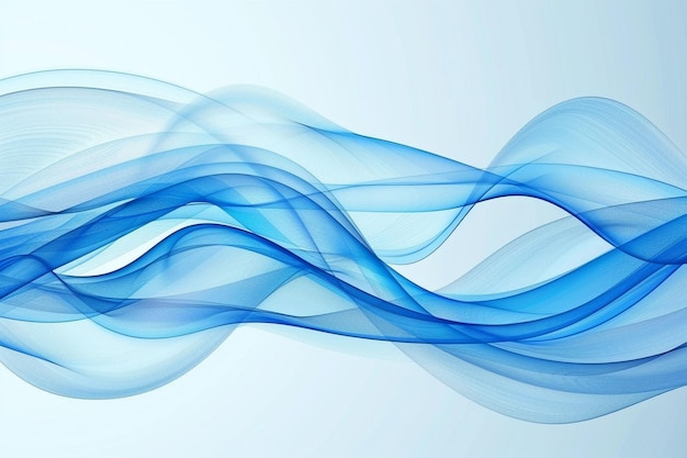 Фото Голубой фон с абстрактными волнами