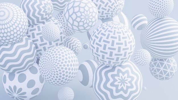 Blue background with balls. 3d illustration, 3d rendering.