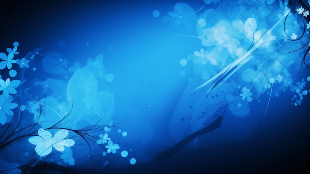 A blue background with a blue background and a white flower with the word love on it.