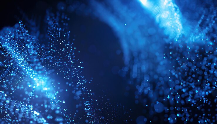 青色の背景に「 blue 」という言葉が書かれた青色の背景。