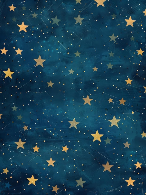 Foto uno sfondo blu con stelle dorate