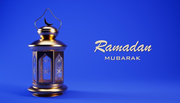 A blue background with a lantern and a blue background with the words " mosque ".