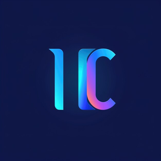 Photo a blue background with the letter c on it