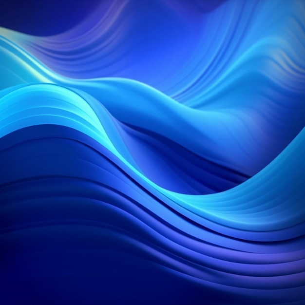A blue background with a light blue wave.