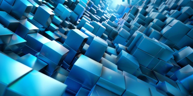 A blue background with many blue cubes stock background