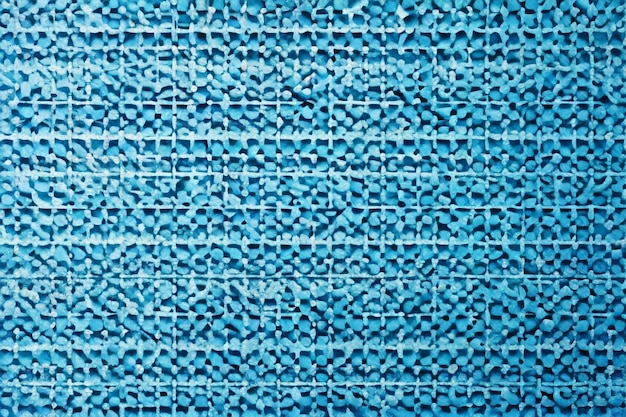A blue background with a pattern of geometric shapes.