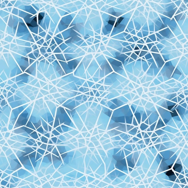 A blue background with a pattern of snowflakes.