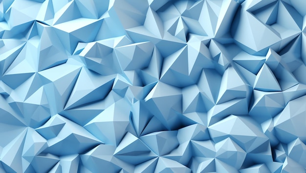 A blue background with a pattern of triangles.