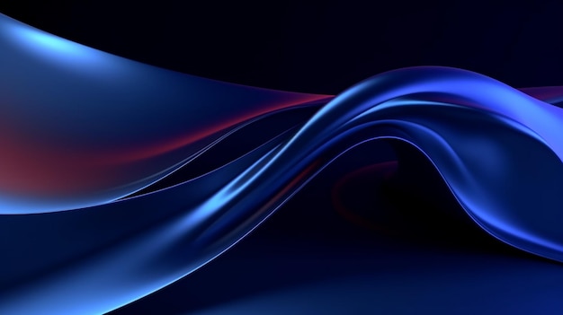 Blue background with a red and blue wave design