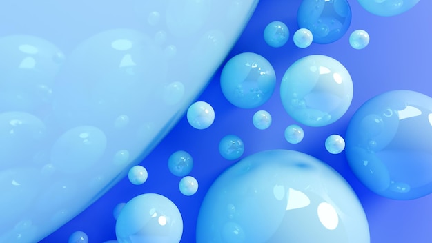 Blue background with round shapes