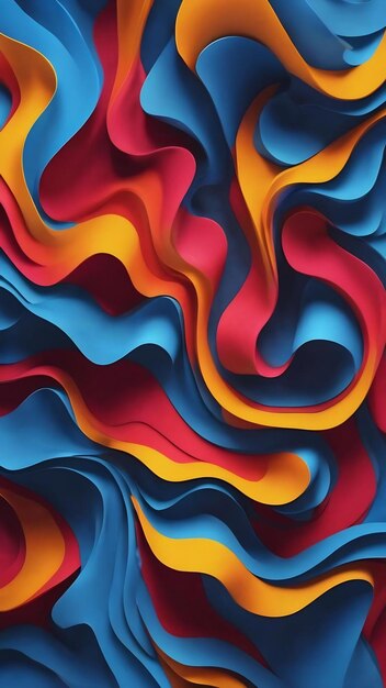 Blue background with shapes wavy