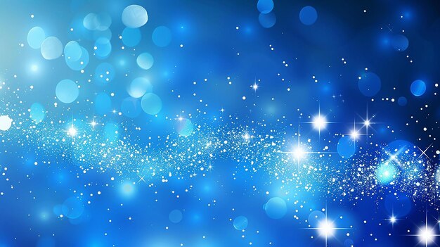 a blue background with stars and a blue background