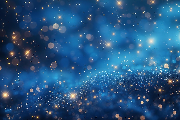 a blue background with stars and sparkles the starry sky is filled with twinkling lights creating