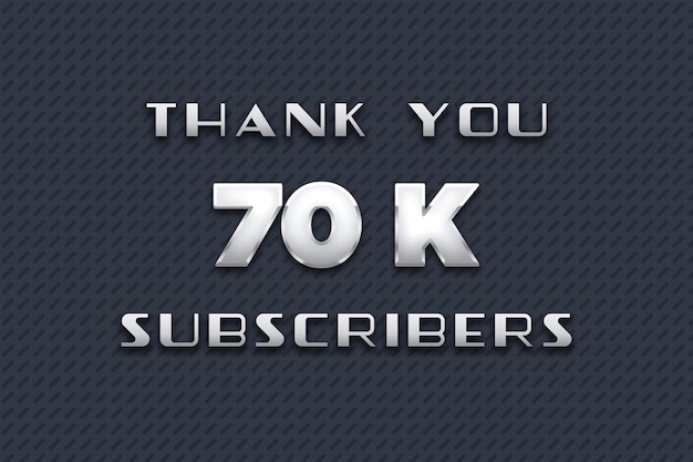 A blue background with the text thank you 70 K subscribers