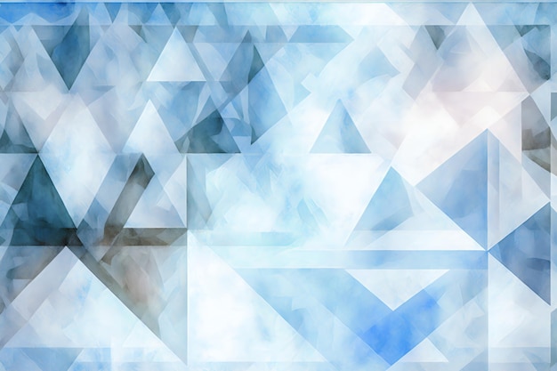 A blue background with triangles and the word triangle.