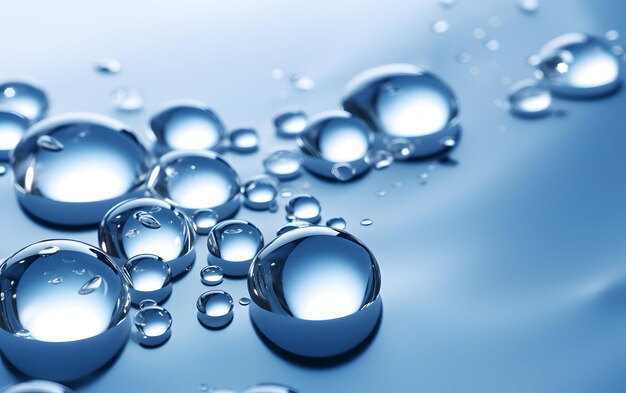 A blue background with water drops