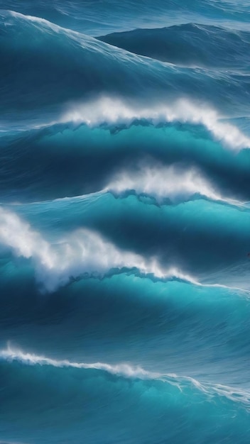 A blue background with a wave design