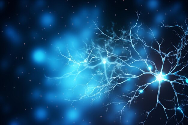 A blue background with the words neuron on it