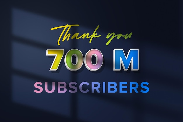 A blue background with the words " thank you 700 m " on it.