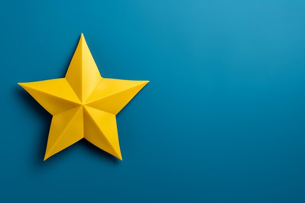 Photo blue background with yellow star illustration