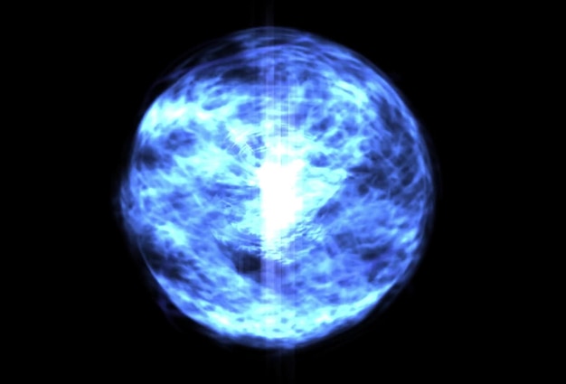 Photo a blue ball with a white cross in the middle