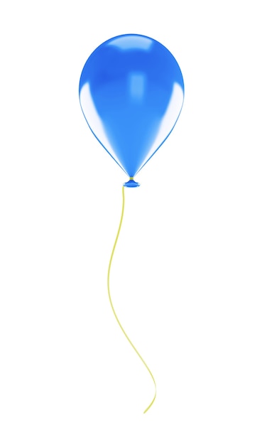 Blue balloon isolated on white
