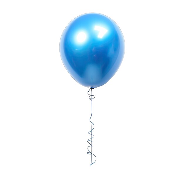 Foto palloncini blu isolati su bianco