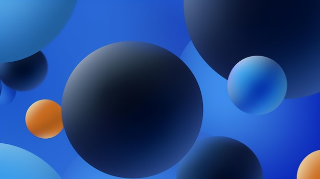 Blue balls on a blue background